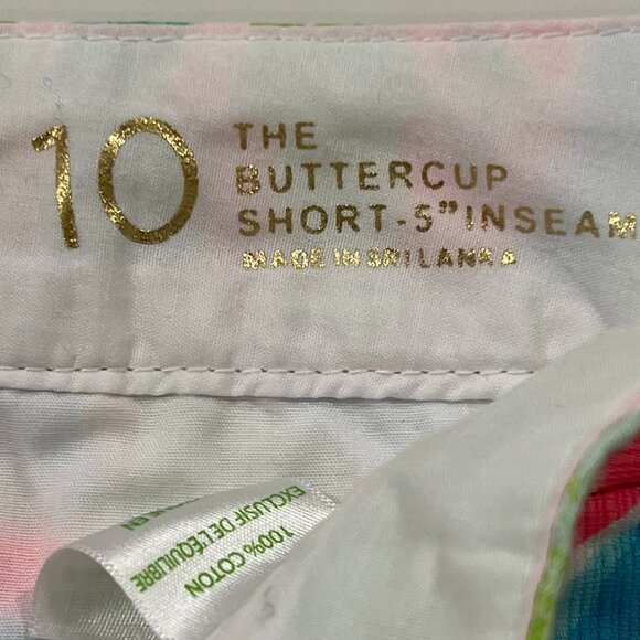 Lilly Pulitzer The Buttercup 5" Tiki Pink Royal Lime Shorts, 10 - Picture 5 of 11
